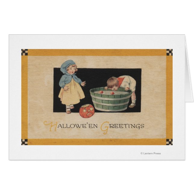 Saludo de Halloween Bobbing para manzanas (Anverso (Horizontal))