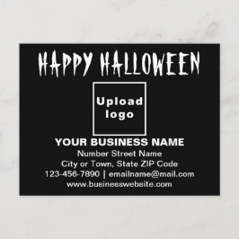 Saludo de Halloween de negocios con postal negra
