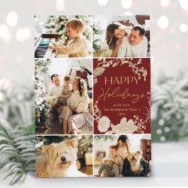 Saludo de Navidad de Foto Alegre y Brillante