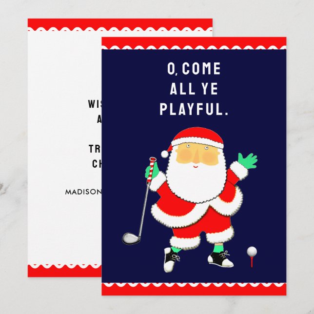 Saludo de Navidad de Golf (Anverso / Reverso)