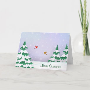 Saludo de Navidad de los Cardenales de Invierno