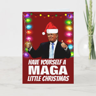SALUDO DE NAVIDAD GORRO DE PAPÁ NOEL DONALD TRUMP