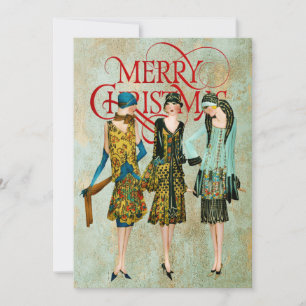Saludo de Navidad para mujeres de la década de 193