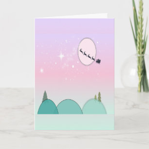 Saludo de Navidad Pastel Bajo la Luz de la Luna
