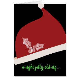 Saludo de Navidades tradicionales de Red Santa Hat