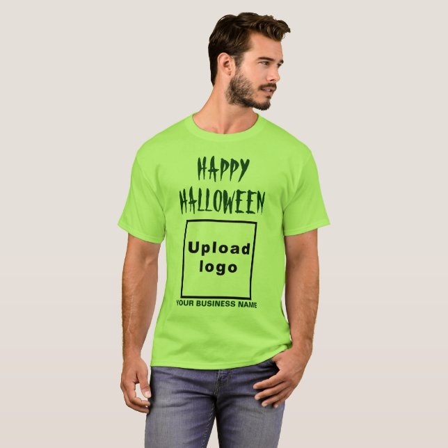 Saludo de negocios de Halloween en la camiseta ver (Anverso completo)