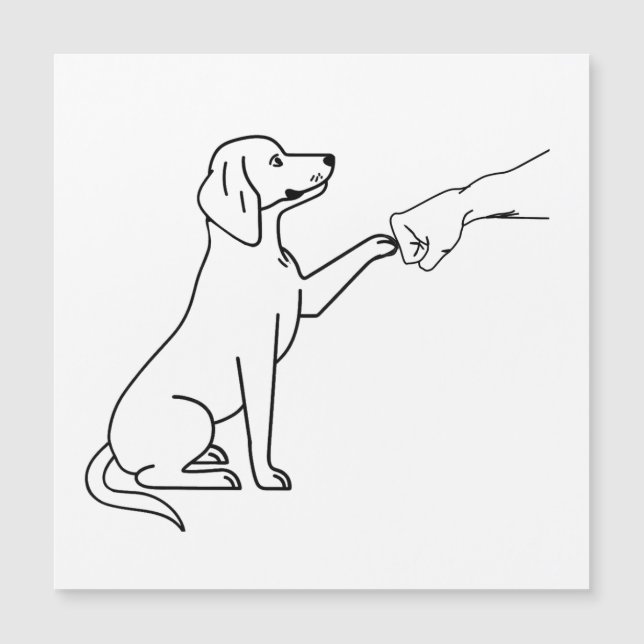 Saludo de puño de Beagle | Regalo para amantes de  (Anverso)