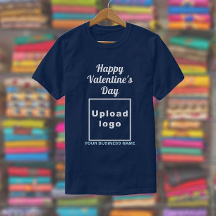 Saludo de San Valentín de negocios con camiseta az