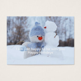 Saludo de Snowman de vacaciones de invierno