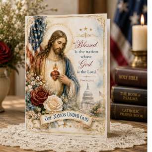 Saludo de verso patriótico del Sagrado Corazón