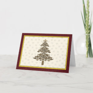 Saludo del árbol de navidad de la flor de lis