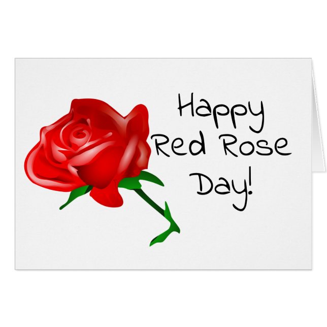 Saludo del Día de la Rosa Roja (Anverso (Horizontal))
