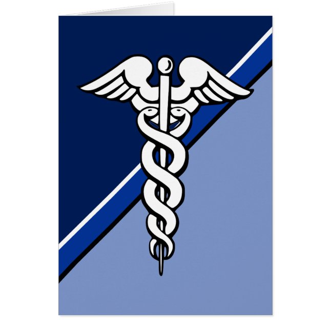 Saludo del Símbolo Médico Caduceus (Frente)
