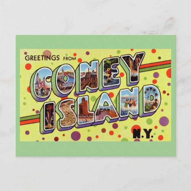 Saludo desde la postal de CONEY ISLAND en Nueva Yo (Anverso)