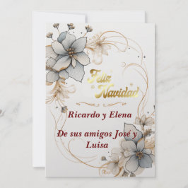 Saludo Feliz Navidad elegante y delicado