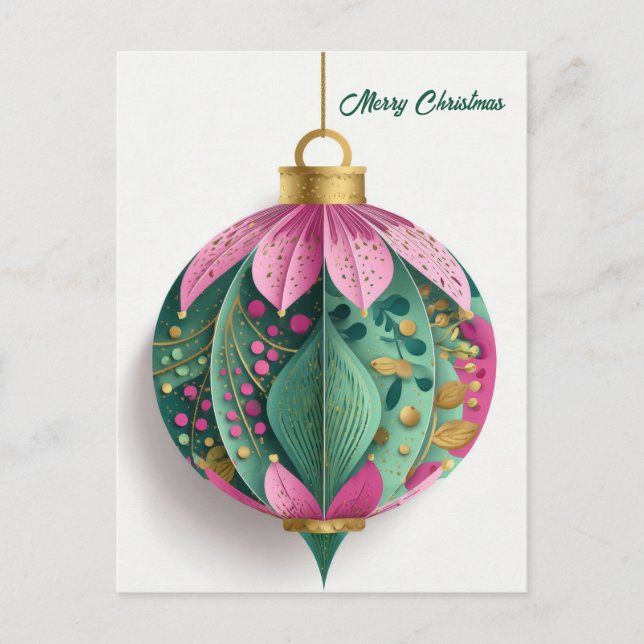 Saludo festivo de árbol de Navidad (Anverso)