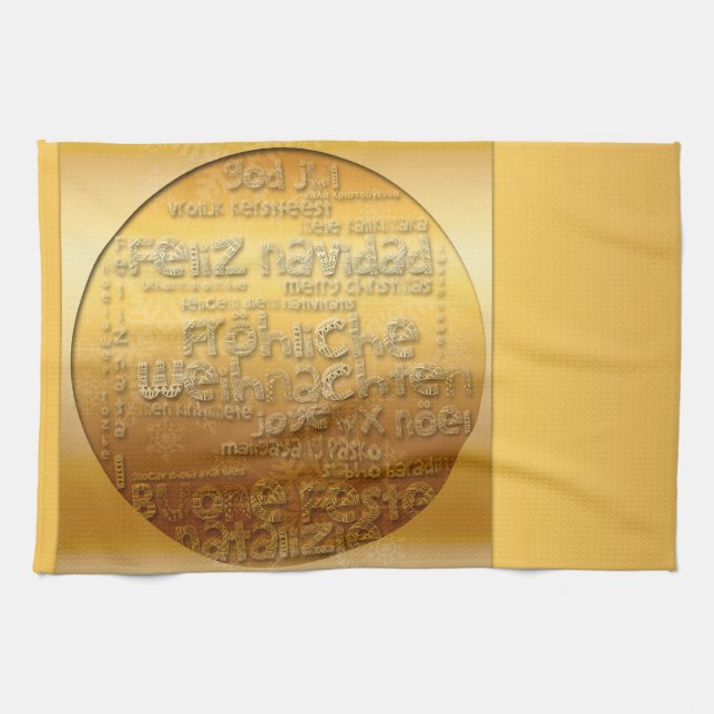 Saludo internacional Weihnachten Navidad K Toalla (Horizontal)