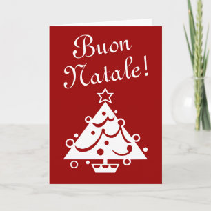 Saludo italiano de Navidad de la tarjeta de