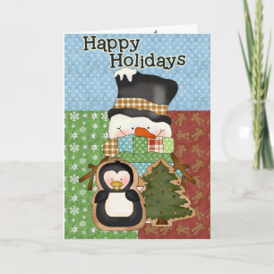 Saludo o invitación de feriado a Navidades de Snow