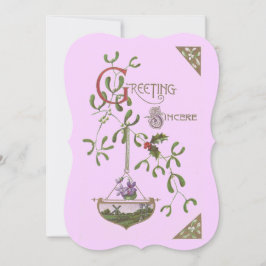 "Saludo Sincero" Tarjeta vintage en blanco