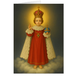 Saludo tradicional católico del niño de Praga
