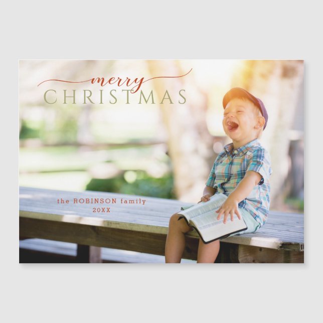 Saludo y foto de caligrafía minimalista (Anverso)