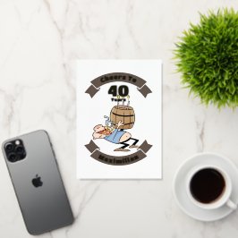 Saludos A 40 Años Funny Beer Birthday Personalizad