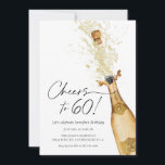 Saludos a la invitación a la foto del 60 aniversar<br><div class="desc">¡Brindemos hasta los 60! Pon el Bubbly con nuestra tarjeta de invitación de cumpleaños temática de champán. Celebrar un cumpleaños histórico es siempre una ocasión especial, y ¿qué mejor manera de hacerlo que con un fiesta con tema de champán? Esta tarjeta de invitación es perfecta para quien cumpla 60 años...</div>