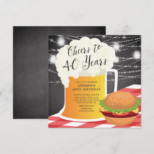Saludos a la invitación de cumpleaños de 40 años
