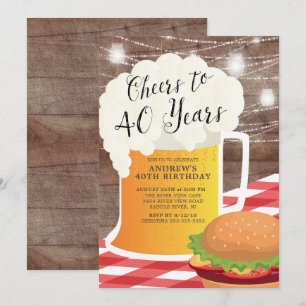 Saludos a la invitación de cumpleaños de 40 años