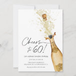 Saludos a la Invitación de cumpleaños número 60<br><div class="desc">¡Brindemos hasta los 60! Pon el Bubbly con nuestra tarjeta de invitación de cumpleaños temática de champán. Celebrar un cumpleaños histórico es siempre una ocasión especial, y ¿qué mejor manera de hacerlo que con un fiesta con tema de champán? Esta tarjeta de invitación es perfecta para quien cumpla 60 años...</div>