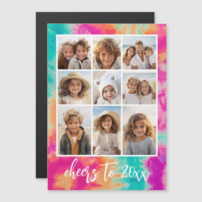 Saludos a la Verde azulada vibra de Año Nuevo de t (Anverso/Reverso)