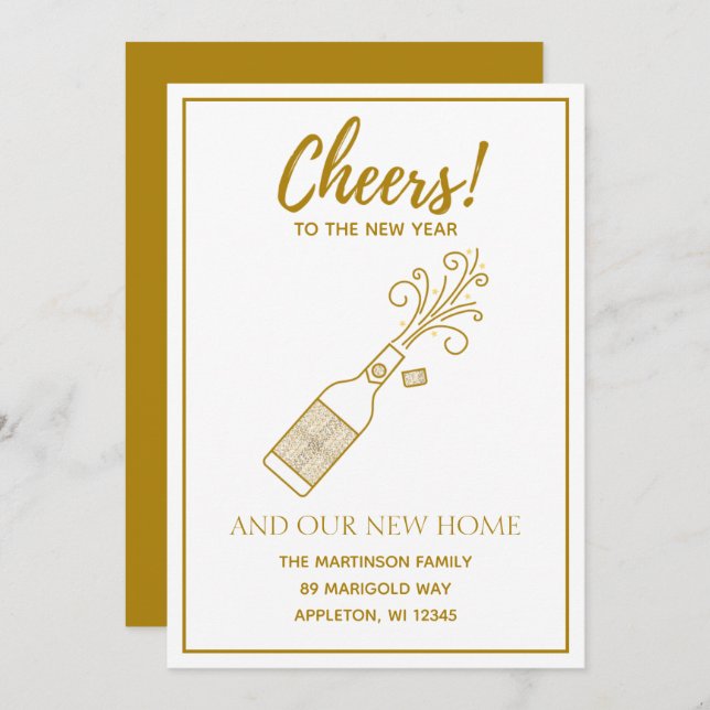 Saludos a las nuevas direcciones de Año Nuevo (Anverso / Reverso)