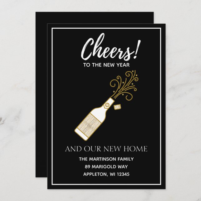 Saludos a las nuevas direcciones de Año Nuevo (Anverso / Reverso)