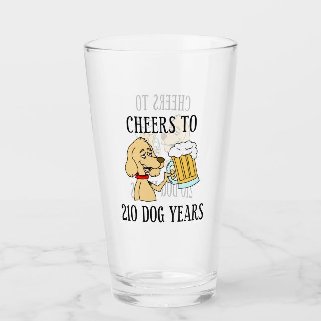 Saludos a los 210 años de perro: Glass de cumpleañ (Anverso)