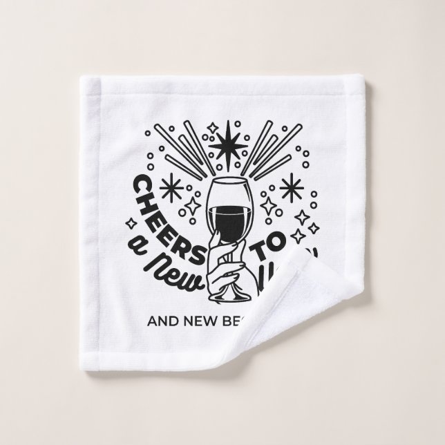 Saludos a un diseño de celebración de Año Nuevo (Toallita)