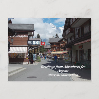 Saludos AFA de Murren, postal de Suiza