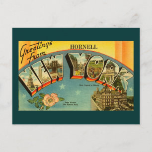 Saludos antiguos de la postal de Nueva York