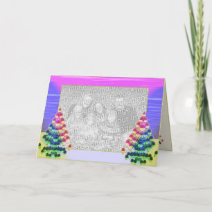 Saludos brillantes del árbol de navidad (marco de