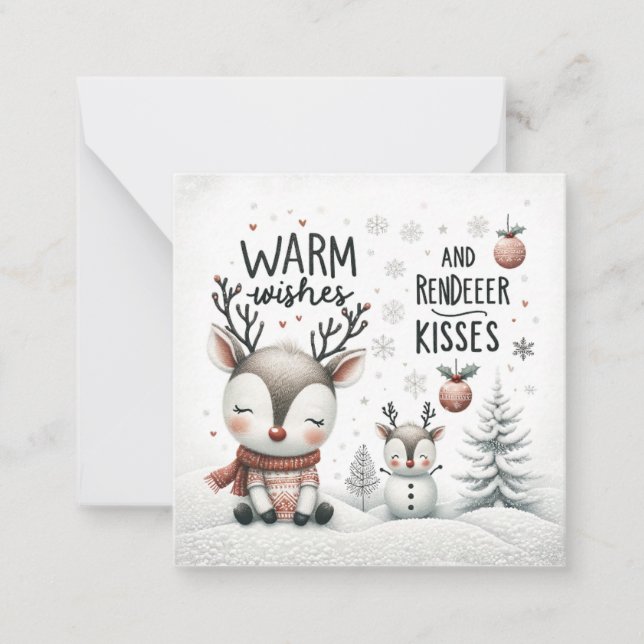 Saludos cálidos y tarjetas de saludo de besos de r (Anverso)