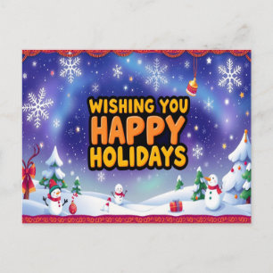 Saludos con tarjeta postal