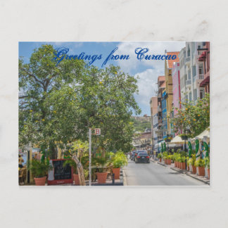 Saludos con tarjeta postal de Curacao