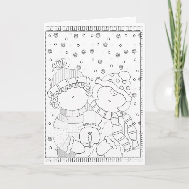 Saludos con tarjetas de Navidades de vacaciones de (Anverso)