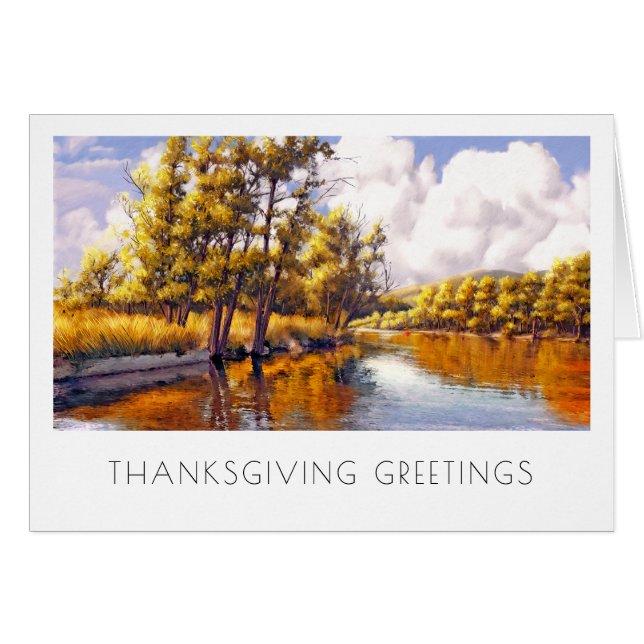 Saludos de Acción de Gracias. Cartas de paisaje ot (Anverso (Horizontal))