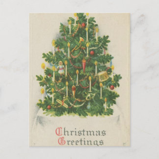 Saludos de árbol de Navidad vintage
