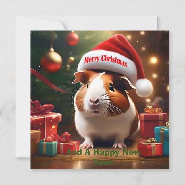 Saludos de cerdo de Guinea para navidades, (Anverso)