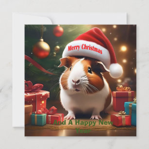 Saludos de cerdo de Guinea para navidades,