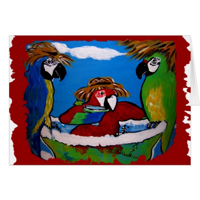 Saludos de fiesta Parrot (Anverso (Horizontal))