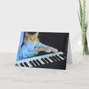 ¡Saludos de gatos de teclado y tarjetas de Navidad