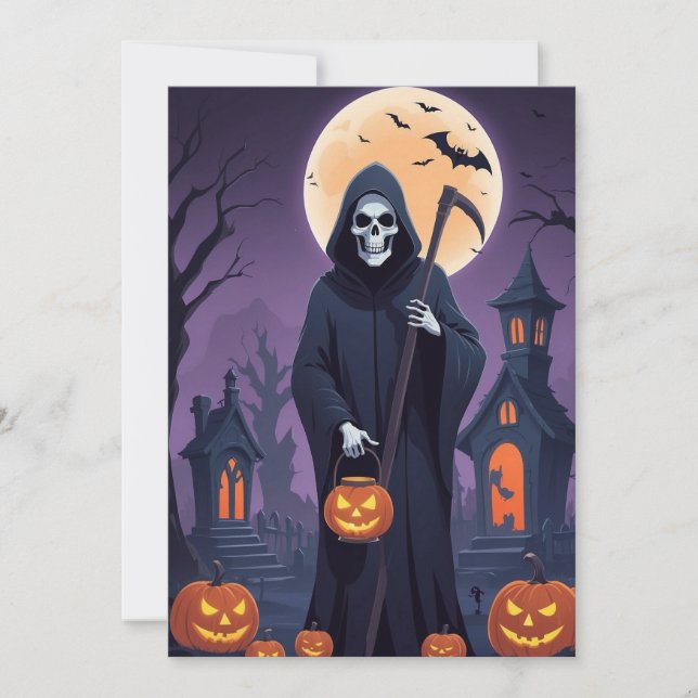 Saludos de Grim Reaper - Tarjeta de saludo de Hall (Anverso)